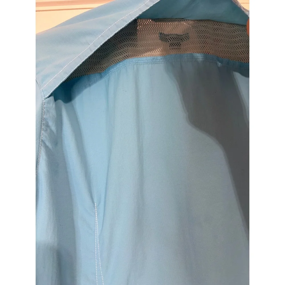 REI Co-op Kids Sahara Long Sleeve Hiking Shirt Blue UPF 50 Girl L 14-16
